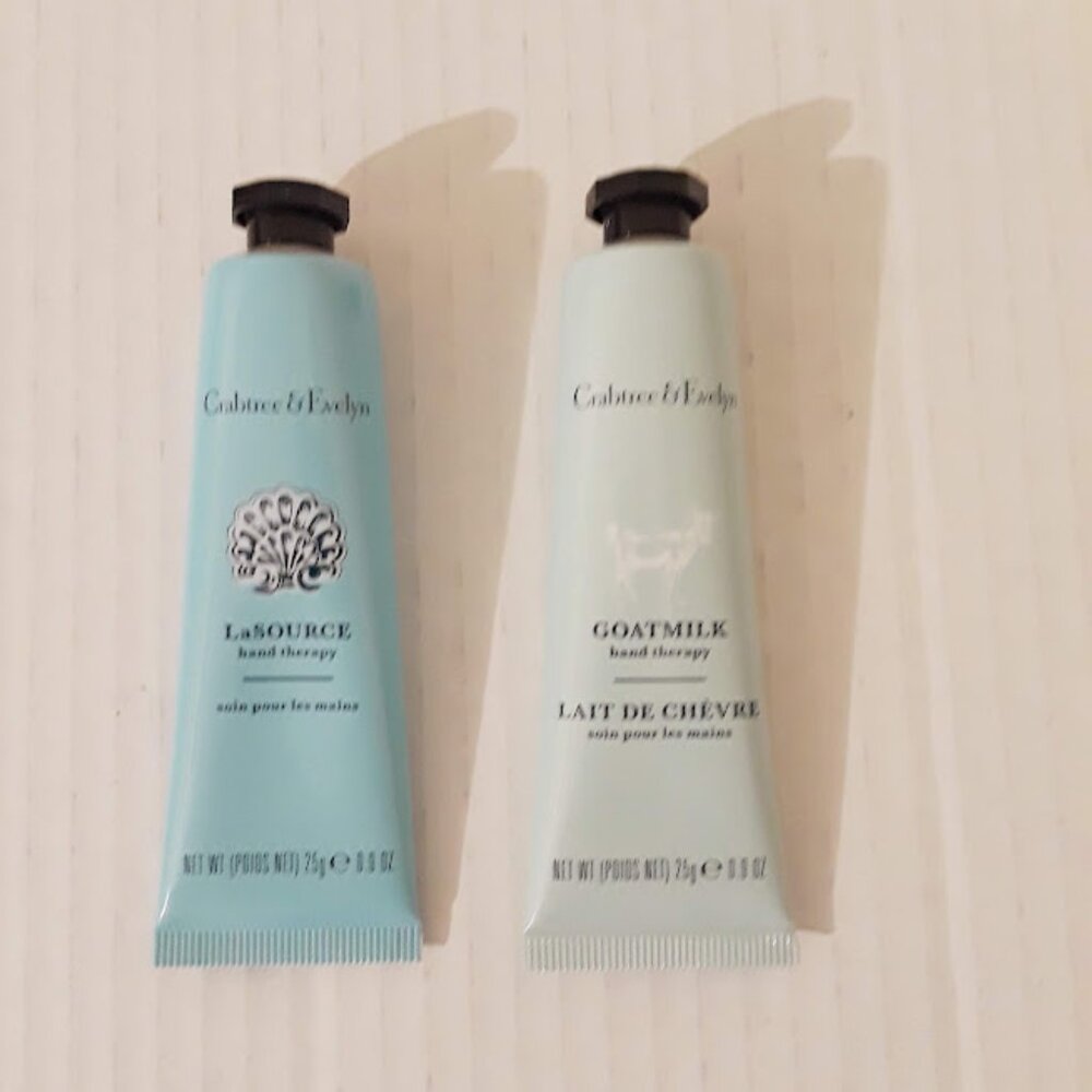 CRABTREE & EVELYN Hand Therapy Moisturizing Lotion Set of 2 sealed tubes 0.9oz